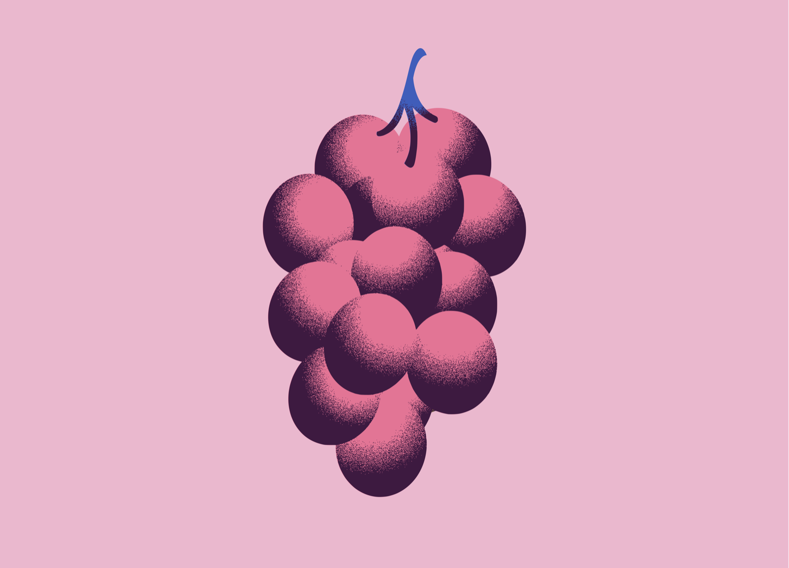 Red grapes and a glass of red wine, the natural source of resveratrol